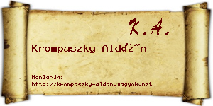 Krompaszky Aldán névjegykártya
